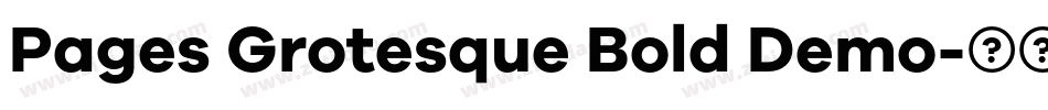 Pages Grotesque Bold Demo字体转换